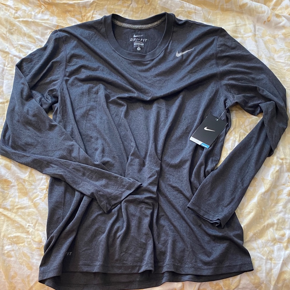 Nike Dri-FIT Charcoal Long Sleeve Top